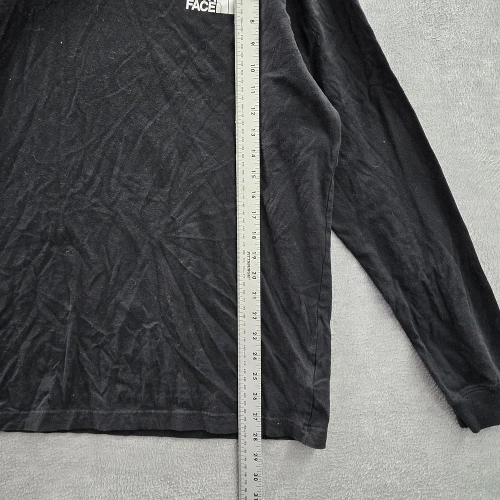The North Face‎ Men Shirt XL Black Graphic Print Leaves Logo Long Sleeve